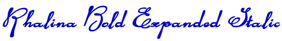 Rhalina Bold Expanded Italic шрифт